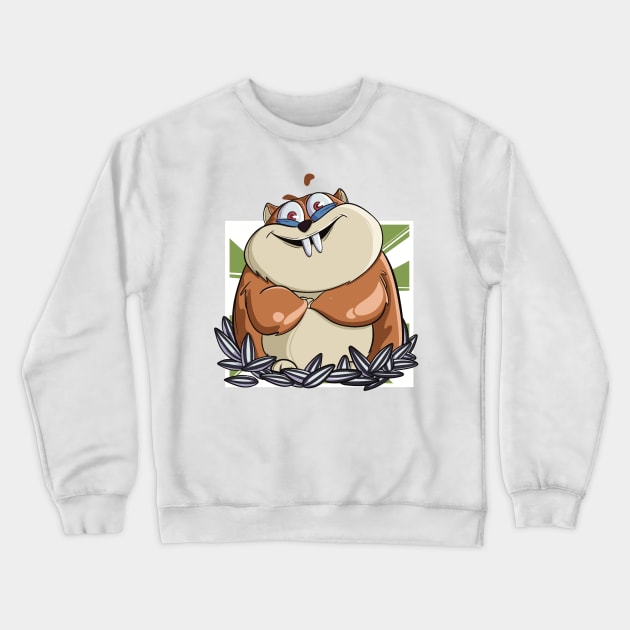 Hamster Crewneck Sweatshirt by Molukis_illustration